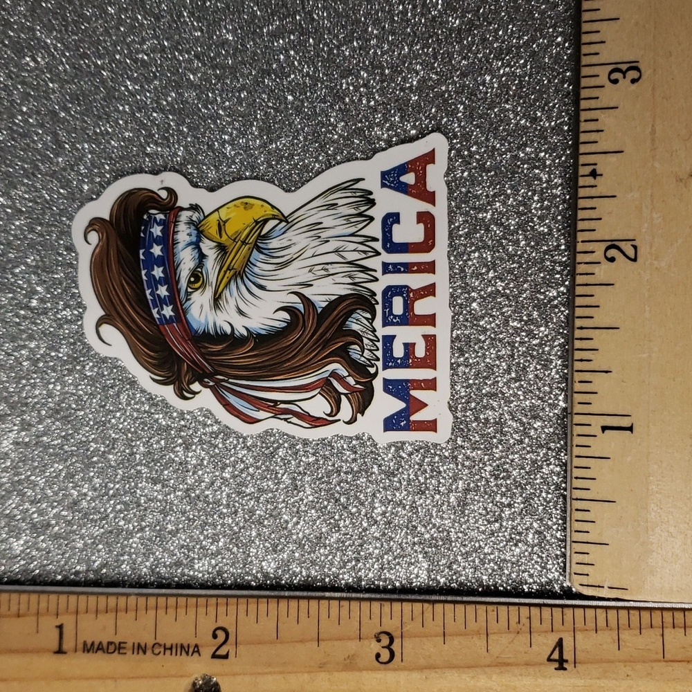ART WATERPOOF Sticker American Flag eagle - Picture 2 of 8